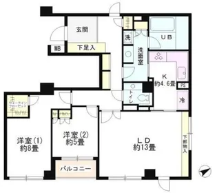 テラス笄町【4階】の間取り