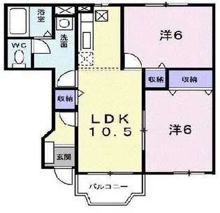 セラサス・ヴィラB【1階】の間取り