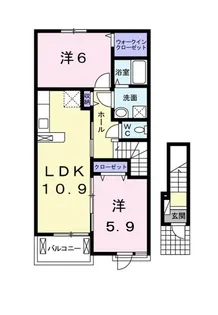 エスペランサB016【2階】の間取り