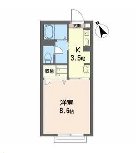 グラン・サラナB【2階】の間取り