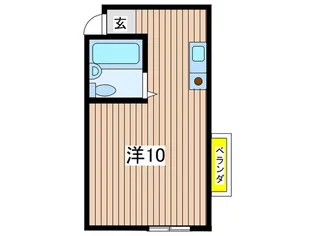 ビュ-ハイツ1【4階】の間取り