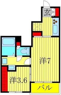 プラムヒルズII【1階】の間取り