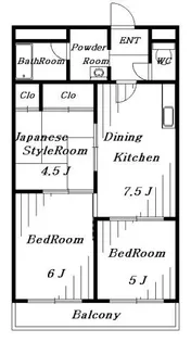 フラワーヒル稲毛【5階】の間取り