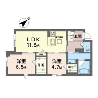 クライン ヴァルトI【1階】の間取り