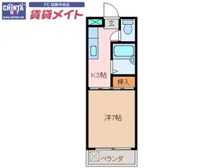 マイハウスあつみ【1階】の間取り