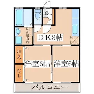 サニーフラット【1階】の間取り