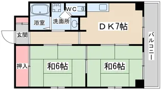 シャトー谷村【4階】の間取り