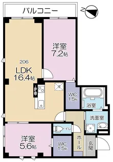 A.FLAT II【2階】の間取り