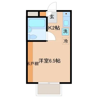 【初期費用ゼロ】コーポエクシオ【2階】の間取り