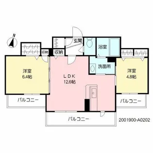 ラ・シャルール.【2階】の間取り