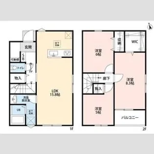 リーブルファイン幸手中Iの間取り