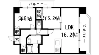 サクラリアヨシナガ【5階】の間取り