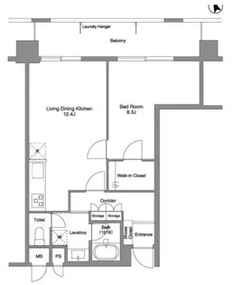 コンフォリア芝浦II【5階】の間取り