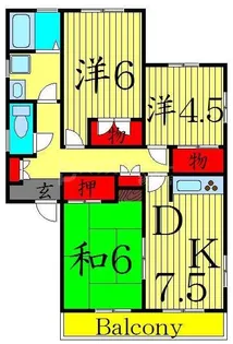 ヴィヴレ綾瀬【2階】の間取り