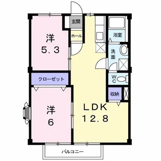 ニューシティアルカディア【2階】の間取り