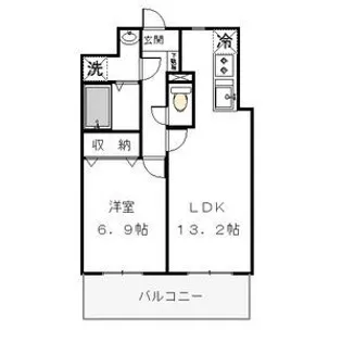 リバーサイド天神【8階】の間取り