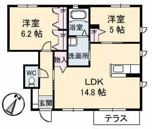 タウン表参道【1階】の間取り