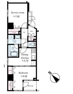 レヴィーナ東京八重洲通り【2階】の間取り