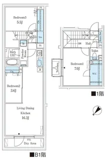 CREATIF学芸大学【1階】の間取り