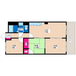 グリーンハイツ平野白鷺【4階】の間取り