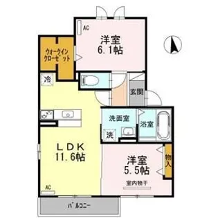 セジュール 三ツ池【2階】の間取り