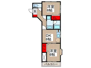 ウエルス宮原ハウス【2階】の間取り