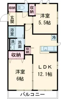 ソレイユ【2階】の間取り