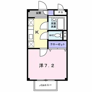 ルームコーポ進【1階】の間取り