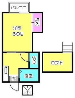 アートイン シュガーハウス【1階】の間取り