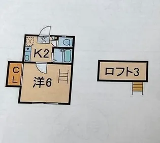 レオパレス南福島第1【2階】の間取り