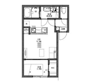 KEIAI RESIDENCE 北小金【3階】の間取り