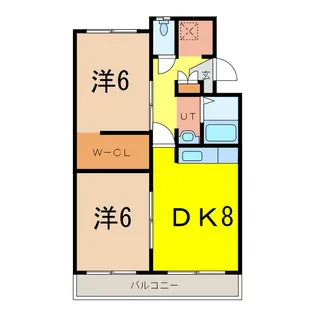 新都ハイツレジェ【1階】の間取り