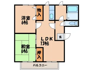 アイリス大野城【2階】の間取り