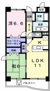 ラルジュ・ロジュマン【3階】の間取り