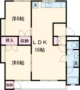 グランデール長園B【2階】の間取り