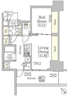 メゾンカルム日本橋馬喰町【10階】の間取り