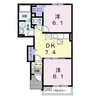 メゾンセレナーデC【1階】の間取り