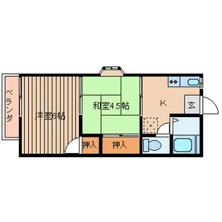 グランデュール鵜の木【2階】の間取り