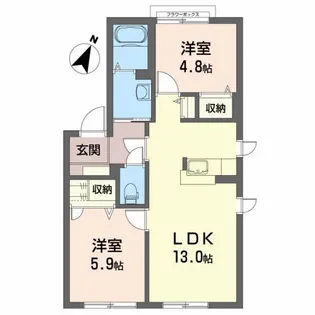 エトワールy B【1階】の間取り