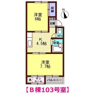 タカノパレス【1階】の間取り