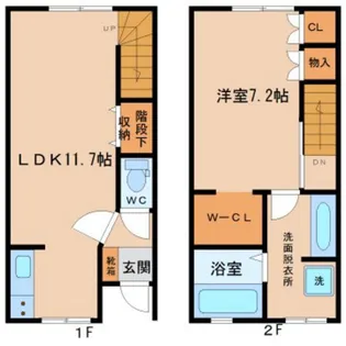 セジュール西中野【1階】の間取り