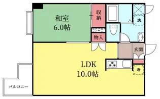キャッスルマンション坂戸C【9階】の間取り
