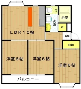 徳川台ロイヤル【3階】の間取り