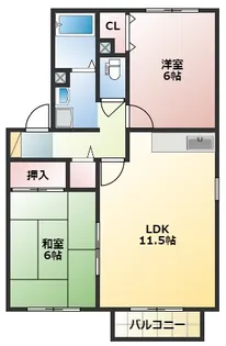 セジュール北園【1階】の間取り