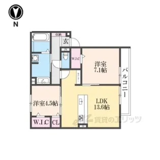 GRAMM桃山筑前【2階】の間取り