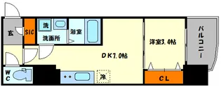 エスリードレジデンス大阪福島フロント【2階】の間取り