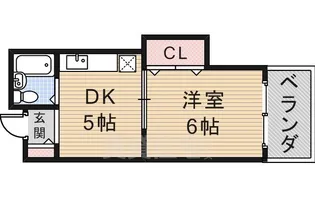 シャンクレール石橋【3階】の間取り