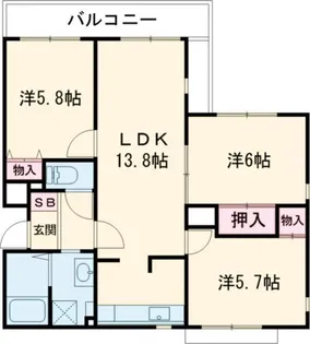 コート若園【2階】の間取り