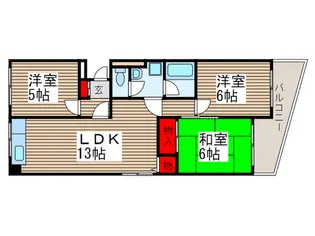 フェアリ-ヒルズ松波【3階】の間取り