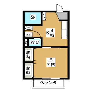 リュミエール中田 B【1階】の間取り